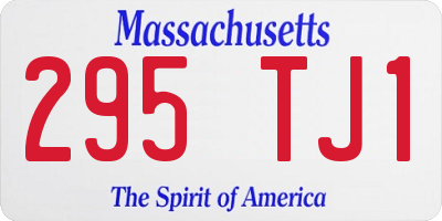 MA license plate 295TJ1