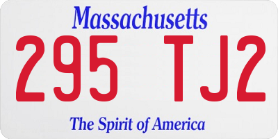 MA license plate 295TJ2
