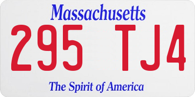 MA license plate 295TJ4
