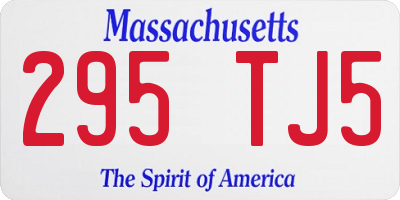 MA license plate 295TJ5