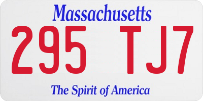 MA license plate 295TJ7