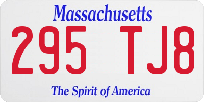 MA license plate 295TJ8