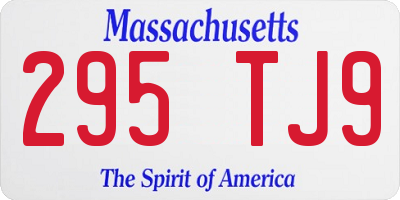 MA license plate 295TJ9