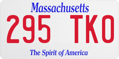 MA license plate 295TK0