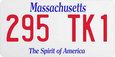 MA license plate 295TK1