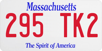 MA license plate 295TK2