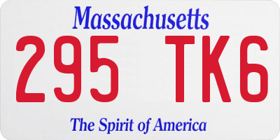 MA license plate 295TK6