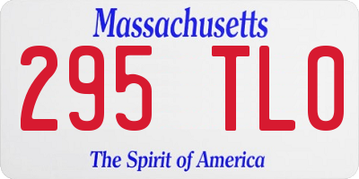 MA license plate 295TL0