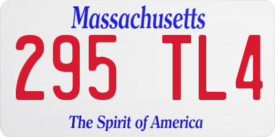 MA license plate 295TL4