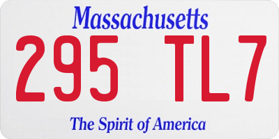 MA license plate 295TL7