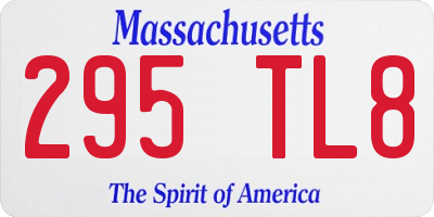 MA license plate 295TL8