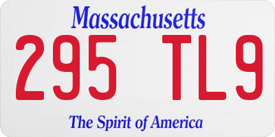 MA license plate 295TL9