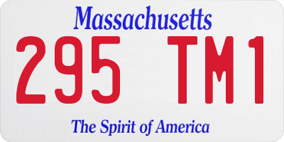 MA license plate 295TM1