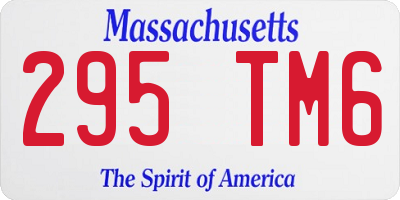 MA license plate 295TM6