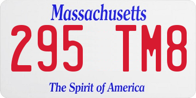 MA license plate 295TM8