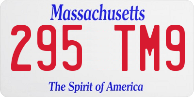 MA license plate 295TM9