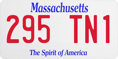 MA license plate 295TN1