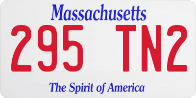 MA license plate 295TN2