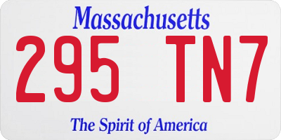 MA license plate 295TN7