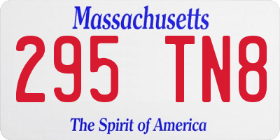 MA license plate 295TN8