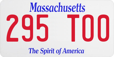 MA license plate 295TO0