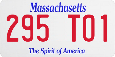 MA license plate 295TO1