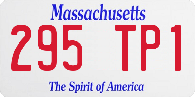 MA license plate 295TP1