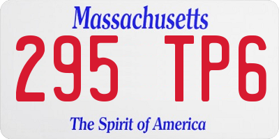 MA license plate 295TP6