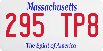 MA license plate 295TP8