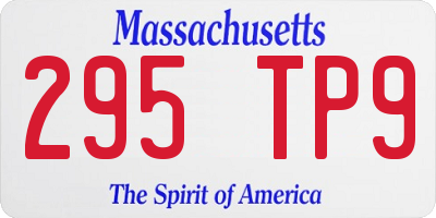 MA license plate 295TP9
