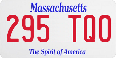 MA license plate 295TQ0