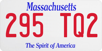 MA license plate 295TQ2