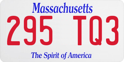 MA license plate 295TQ3