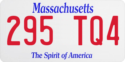 MA license plate 295TQ4