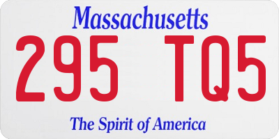 MA license plate 295TQ5