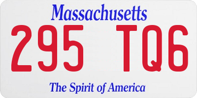 MA license plate 295TQ6