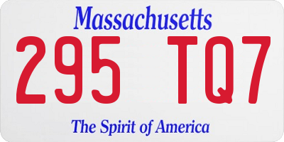 MA license plate 295TQ7