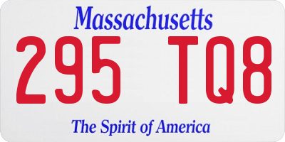 MA license plate 295TQ8