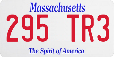 MA license plate 295TR3