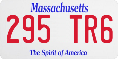 MA license plate 295TR6