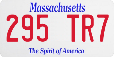 MA license plate 295TR7