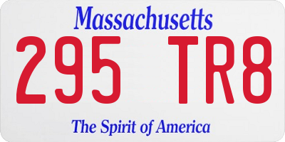 MA license plate 295TR8