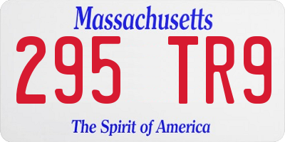 MA license plate 295TR9