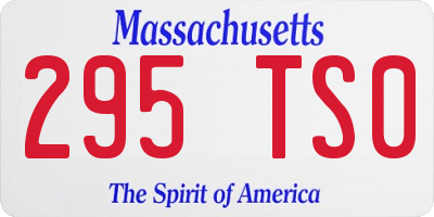 MA license plate 295TS0