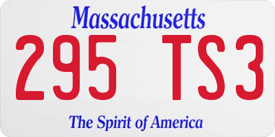 MA license plate 295TS3