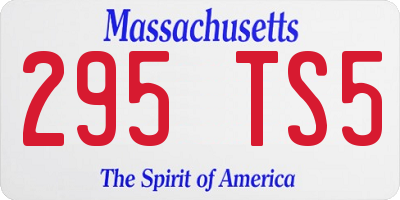MA license plate 295TS5