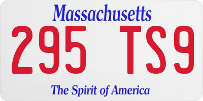 MA license plate 295TS9