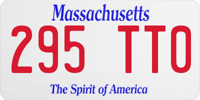 MA license plate 295TT0