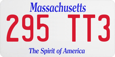 MA license plate 295TT3
