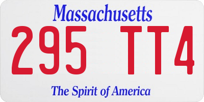 MA license plate 295TT4